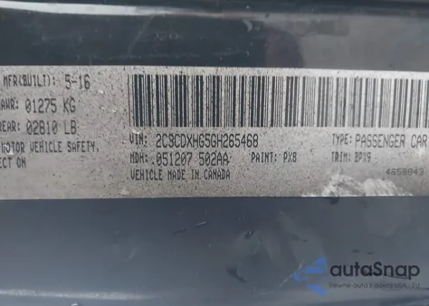 2016 Dodge Charger Sxt z USA, uszkodzony, nr VIN 2C3CDXHG5GH265468